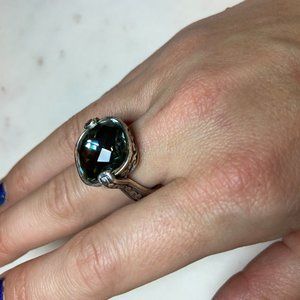 Brighton Silver/Aqua Quartz Ring- Size 7